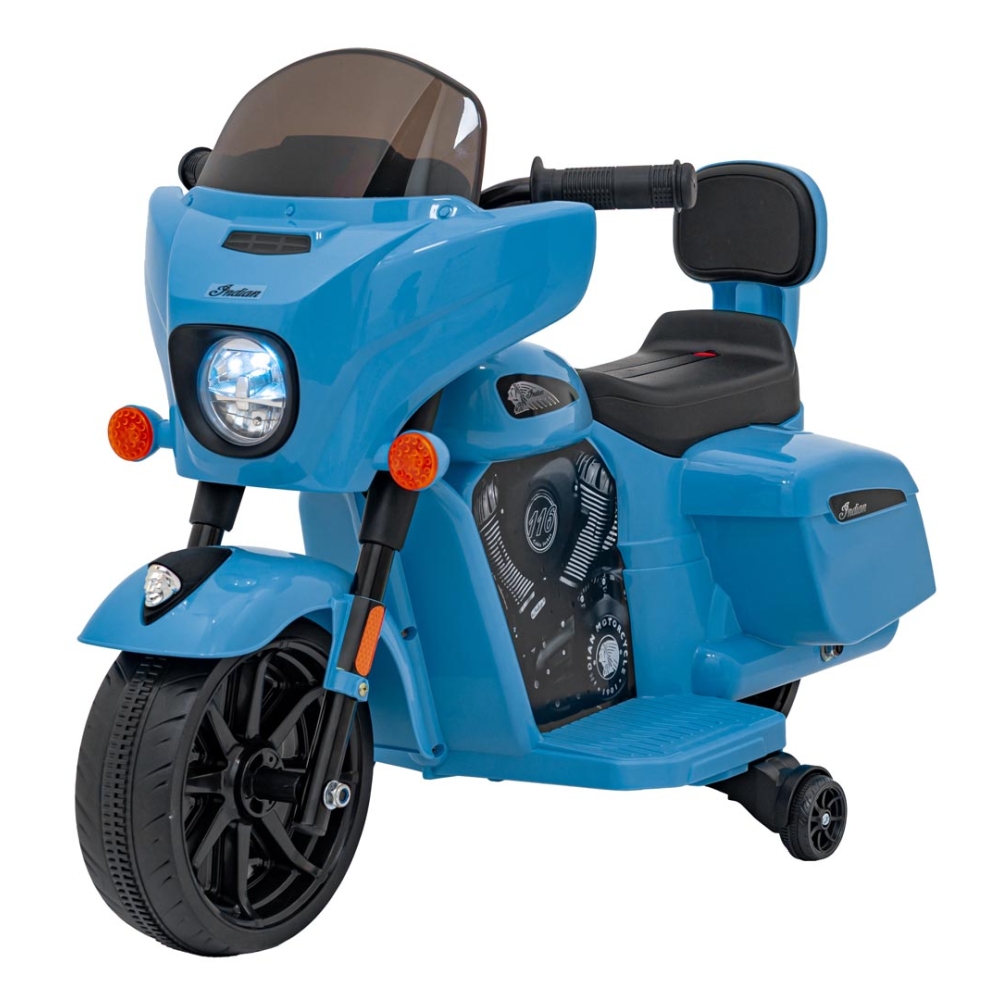 Elektrinis motociklas Chopper INDIAN, Blue-Elektromobiliai vaikams, Motociklai-e-vaikas