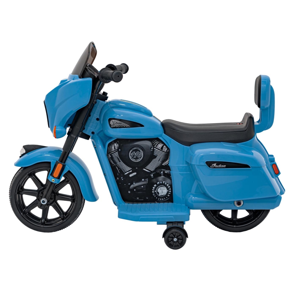 Elektrinis motociklas Chopper INDIAN, Blue-Elektromobiliai vaikams, Motociklai-e-vaikas