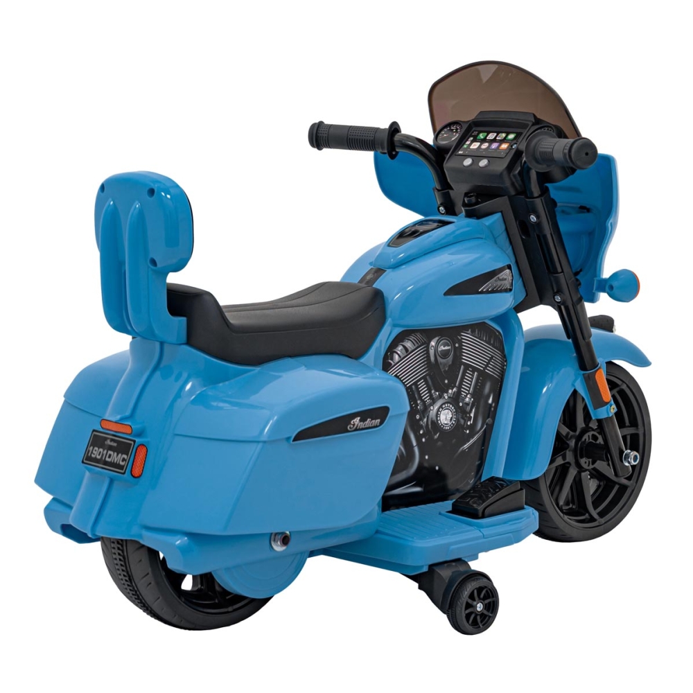 Elektrinis motociklas Chopper INDIAN, Blue-Elektromobiliai vaikams, Motociklai-e-vaikas