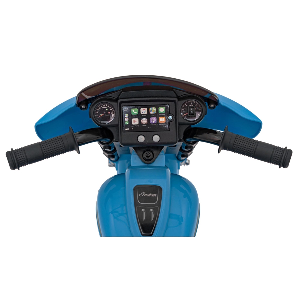 Elektrinis motociklas Chopper INDIAN, Blue-Elektromobiliai vaikams, Motociklai-e-vaikas