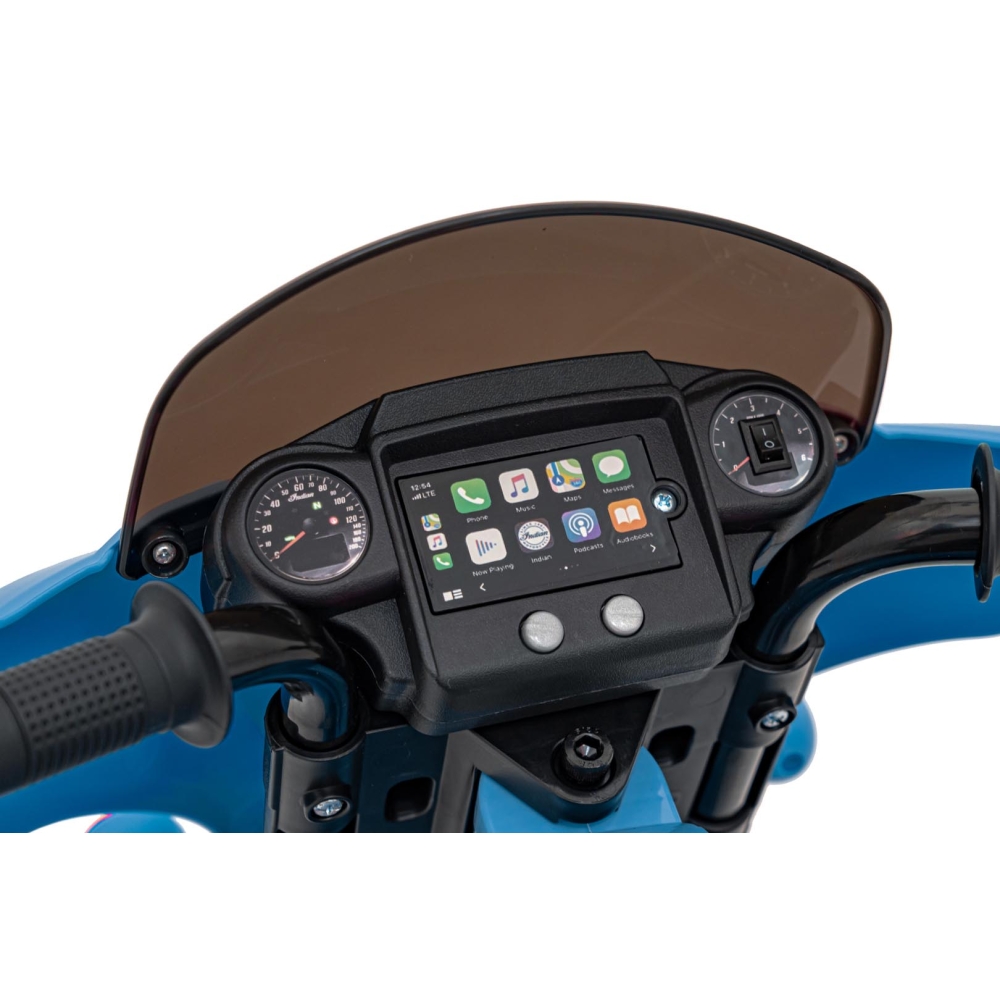 Elektrinis motociklas Chopper INDIAN, Blue-Elektromobiliai vaikams, Motociklai-e-vaikas