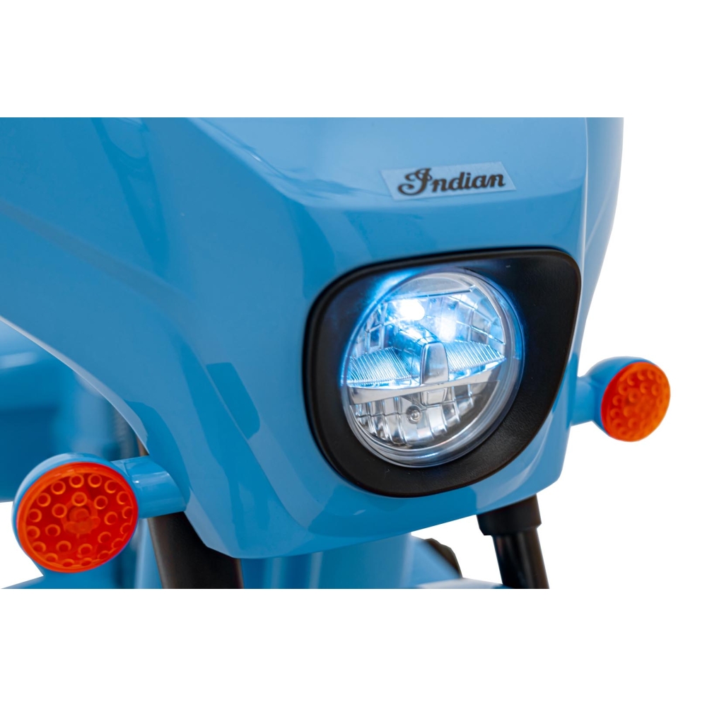 Elektrinis motociklas Chopper INDIAN, Blue-Elektromobiliai vaikams, Motociklai-e-vaikas