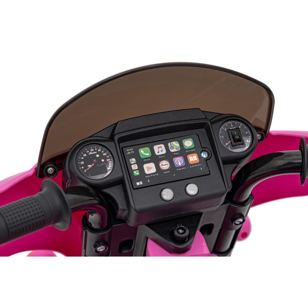 Elektrinis motociklas Chopper INDIAN, Pink-Elektromobiliai vaikams, Motociklai-e-vaikas