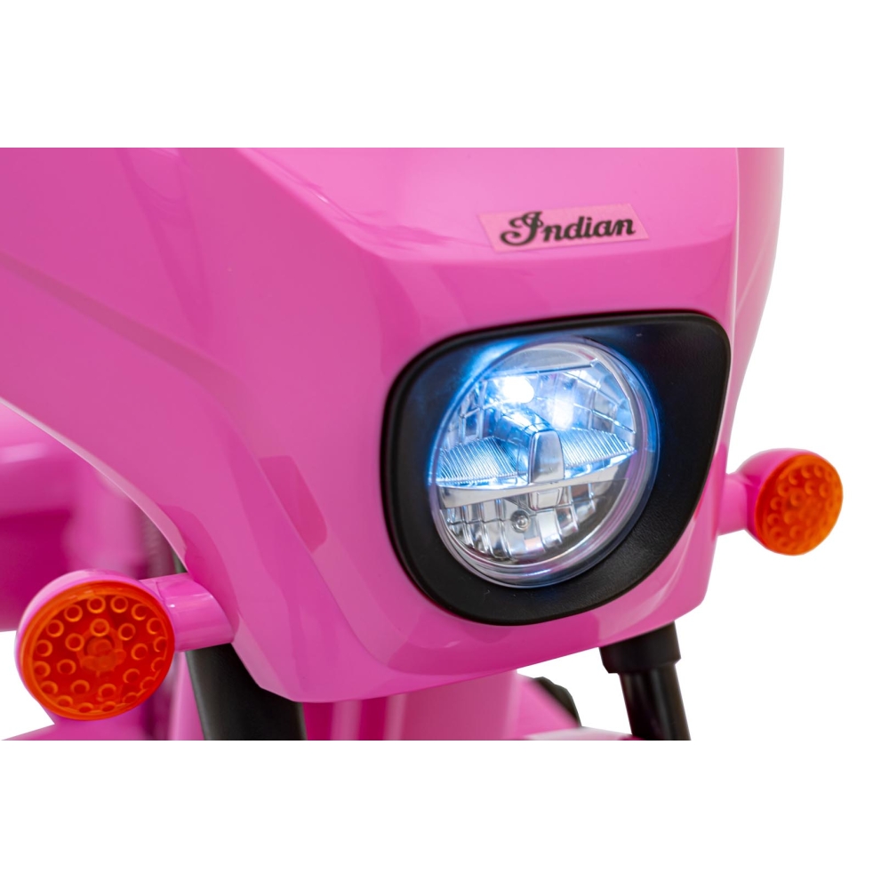 Elektrinis motociklas Chopper INDIAN, Pink-Elektromobiliai vaikams, Motociklai-e-vaikas