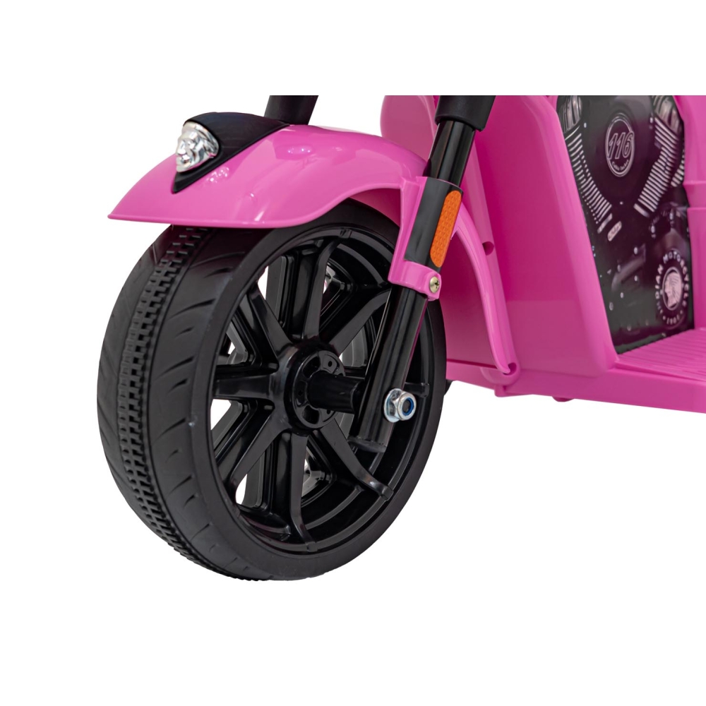 Elektrinis motociklas Chopper INDIAN, Pink-Elektromobiliai vaikams, Motociklai-e-vaikas