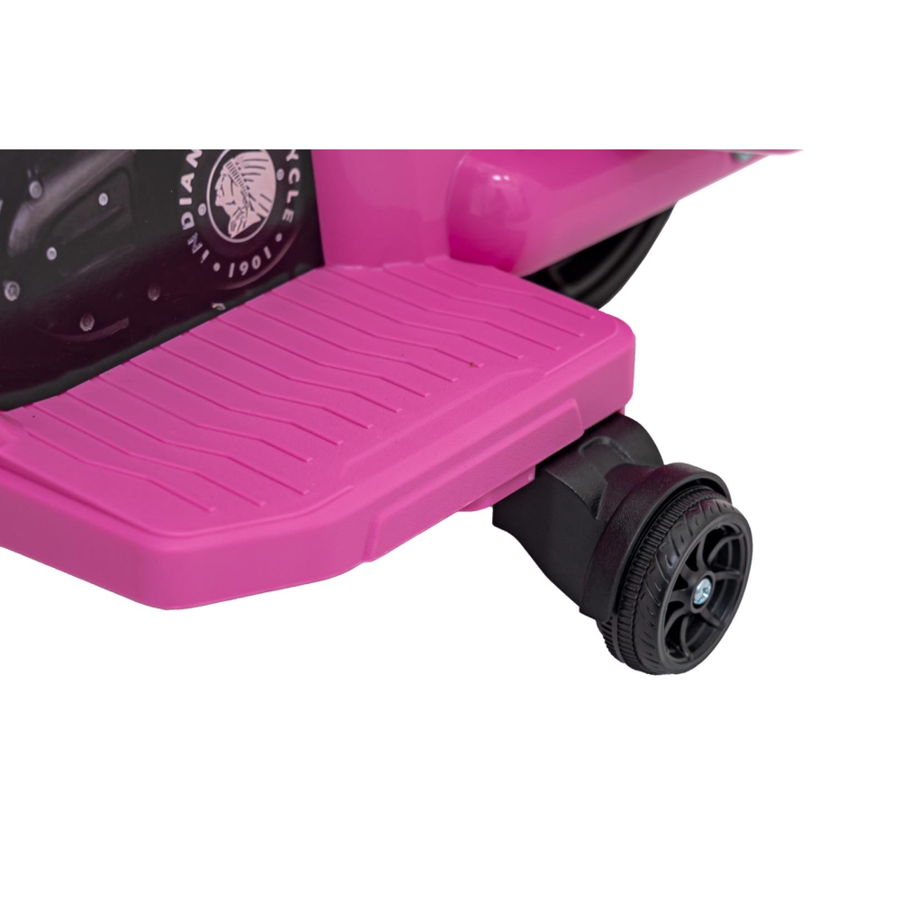 Elektrinis motociklas Chopper INDIAN, Pink-Elektromobiliai vaikams, Motociklai-e-vaikas