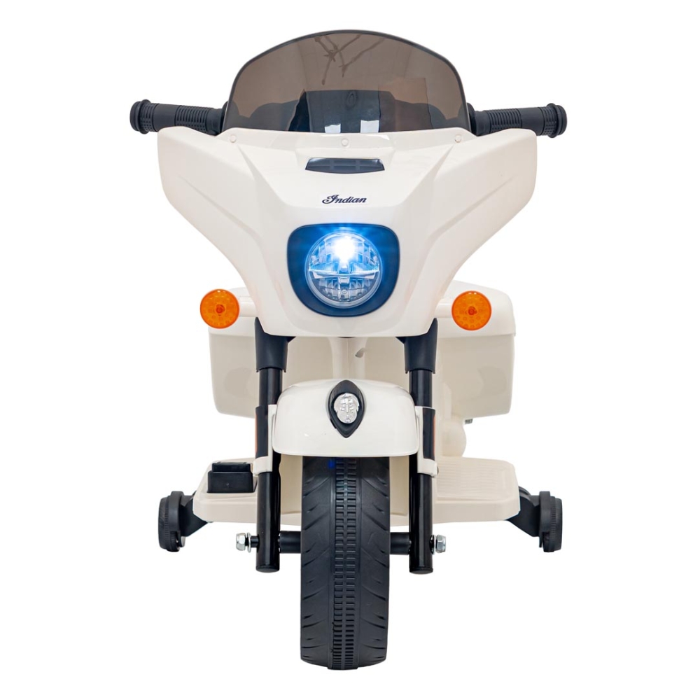 Elektrinis motociklas Chopper INDIAN, White-Elektromobiliai vaikams, Motociklai-e-vaikas