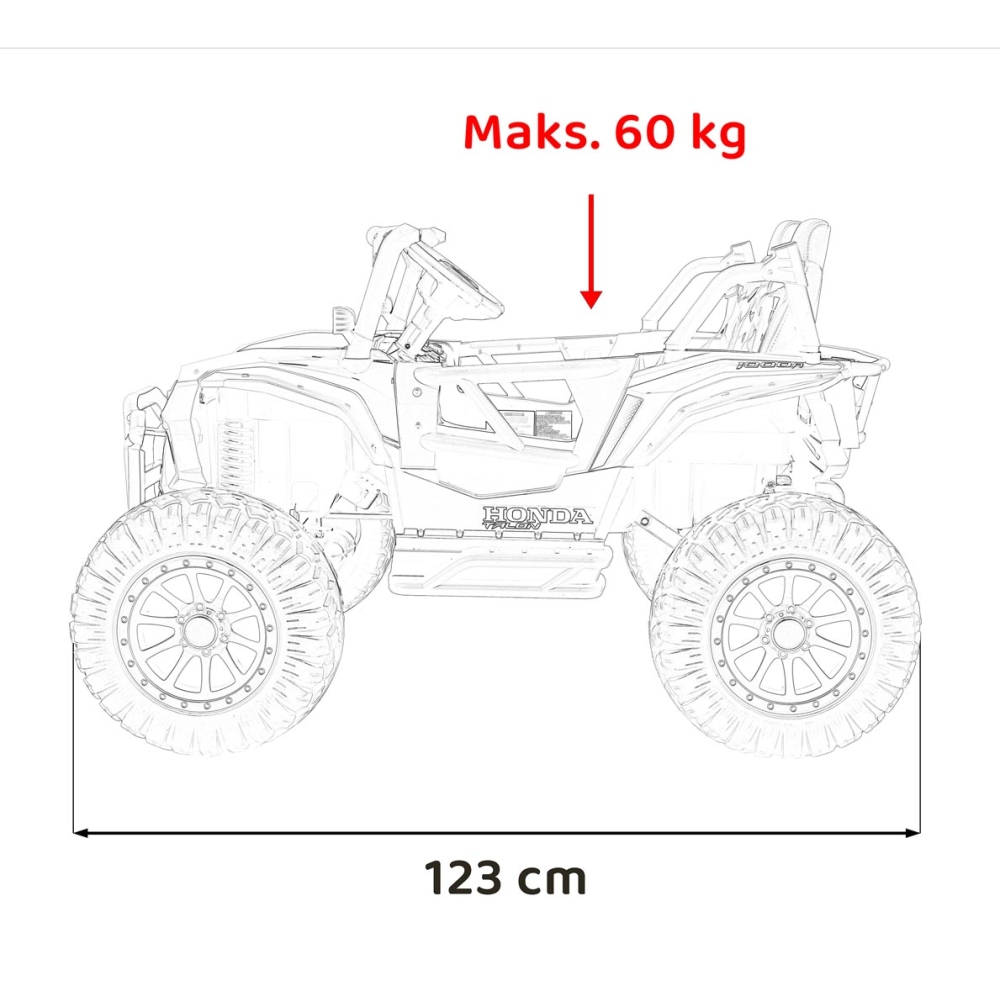 Elektromobilis HONDA 4x4, Black-Elektromobiliai vaikams, Keturračiai ir bagiai-e-vaikas