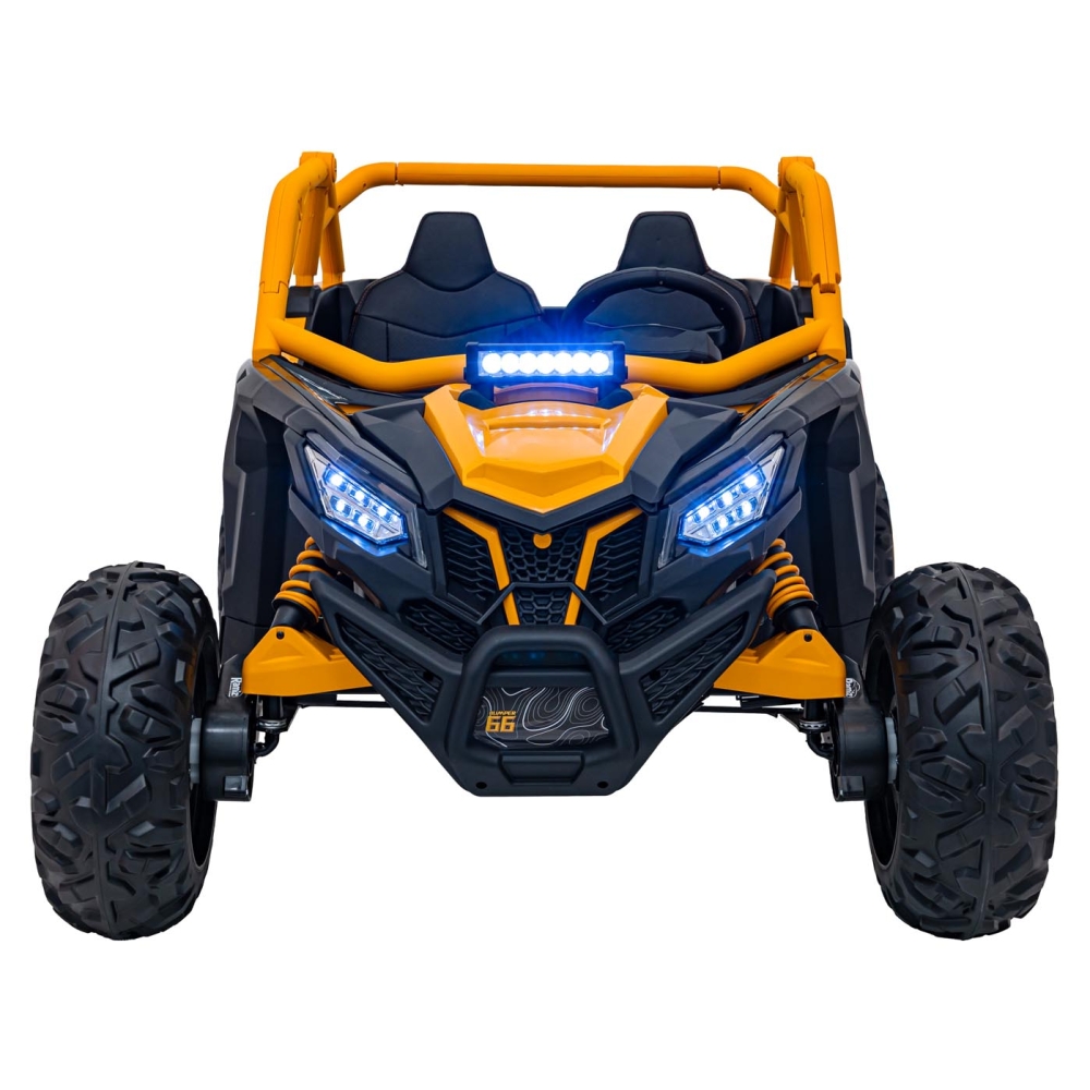 Dvivietis elektrinis Buggy SR SUPER 66, Yellow-Elektromobiliai vaikams, Keturračiai ir bagiai-e-vaikas