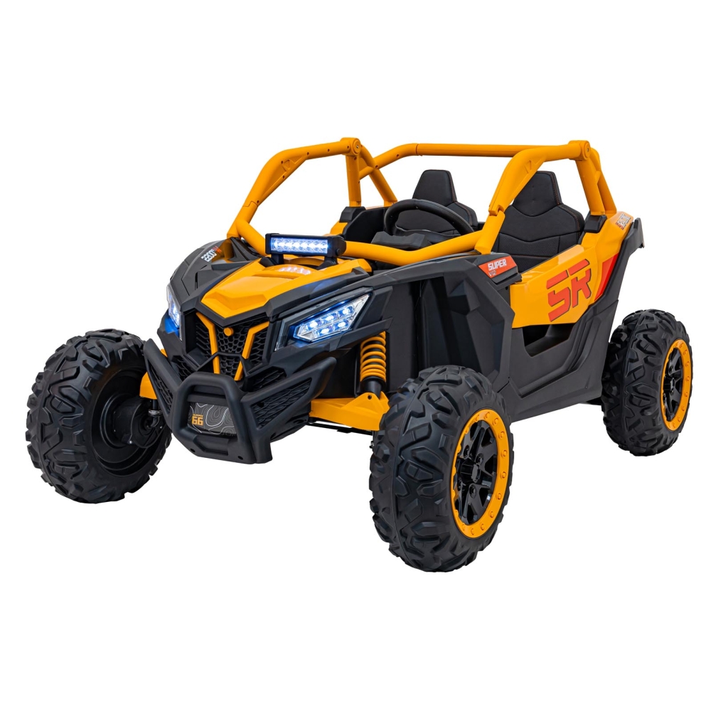 Dvivietis elektrinis Buggy SR SUPER 66, Yellow-Elektromobiliai vaikams, Keturračiai ir bagiai-e-vaikas