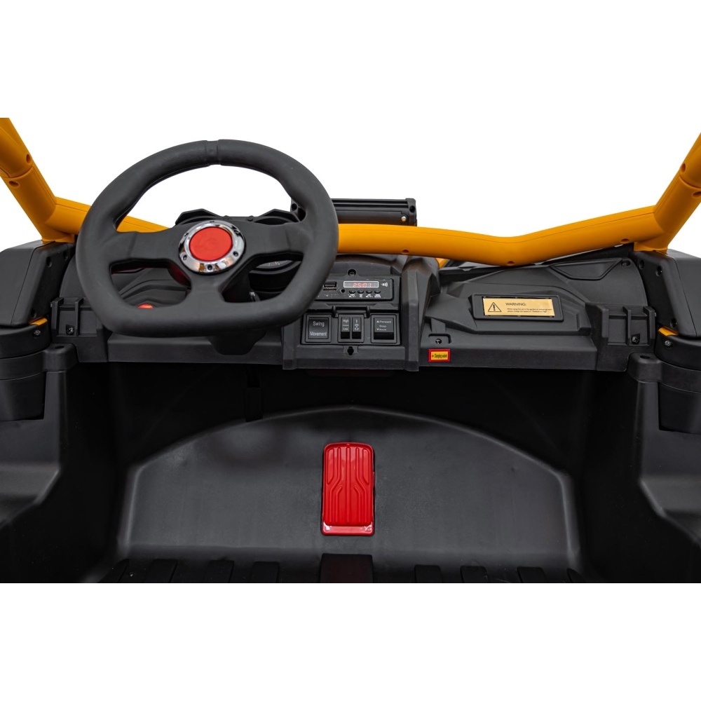 Dvivietis elektrinis Buggy SR SUPER 66, Yellow-Elektromobiliai vaikams, Keturračiai ir bagiai-e-vaikas