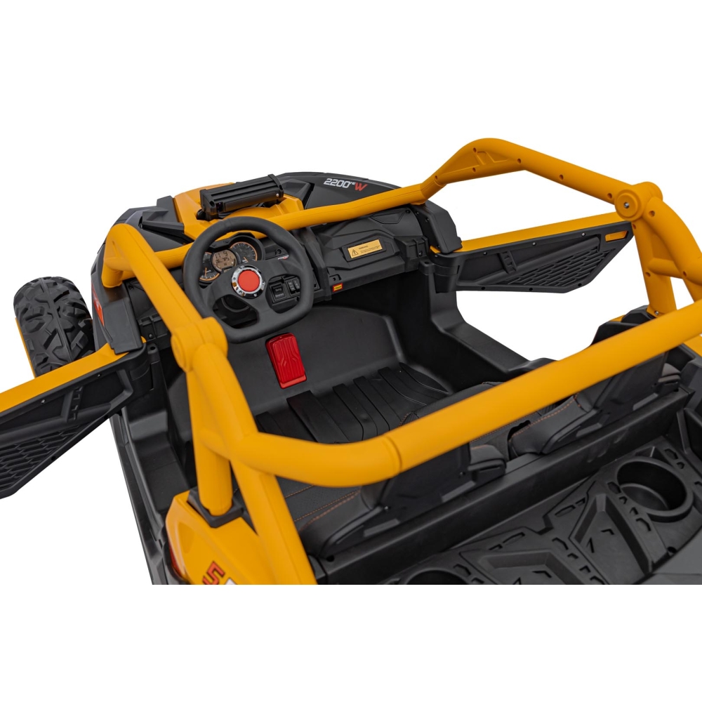 Dvivietis elektrinis Buggy SR SUPER 66, Yellow-Elektromobiliai vaikams, Keturračiai ir bagiai-e-vaikas