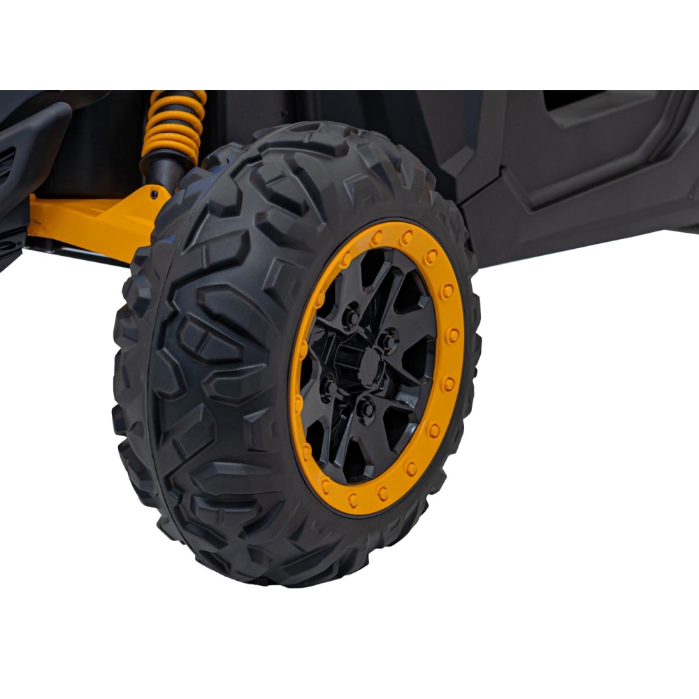 Dvivietis elektrinis Buggy SR SUPER 66, Yellow-Elektromobiliai vaikams, Keturračiai ir bagiai-e-vaikas