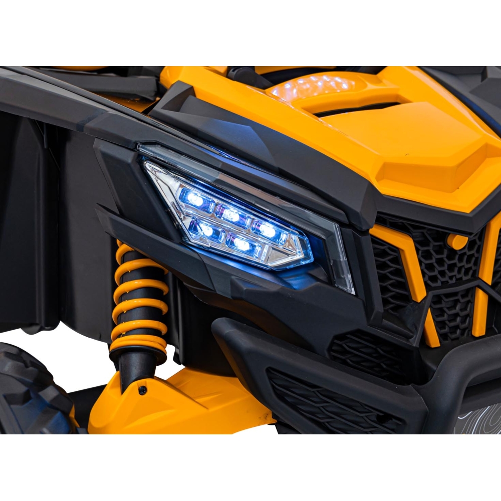 Dvivietis elektrinis Buggy SR SUPER 66, Yellow-Elektromobiliai vaikams, Keturračiai ir bagiai-e-vaikas