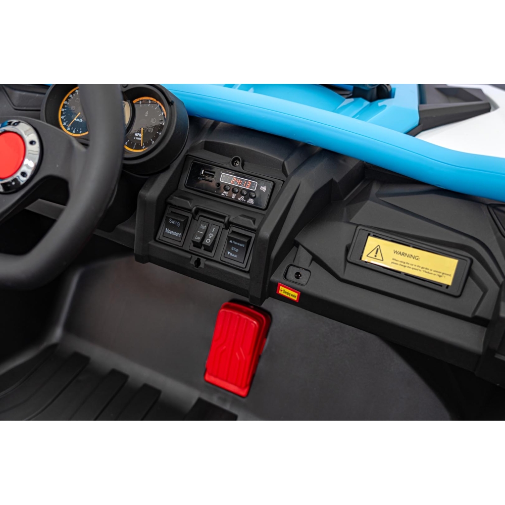 Dvivietis elektrinis Buggy SR SUPER 66, Blue-Elektromobiliai vaikams, Keturračiai ir bagiai-e-vaikas