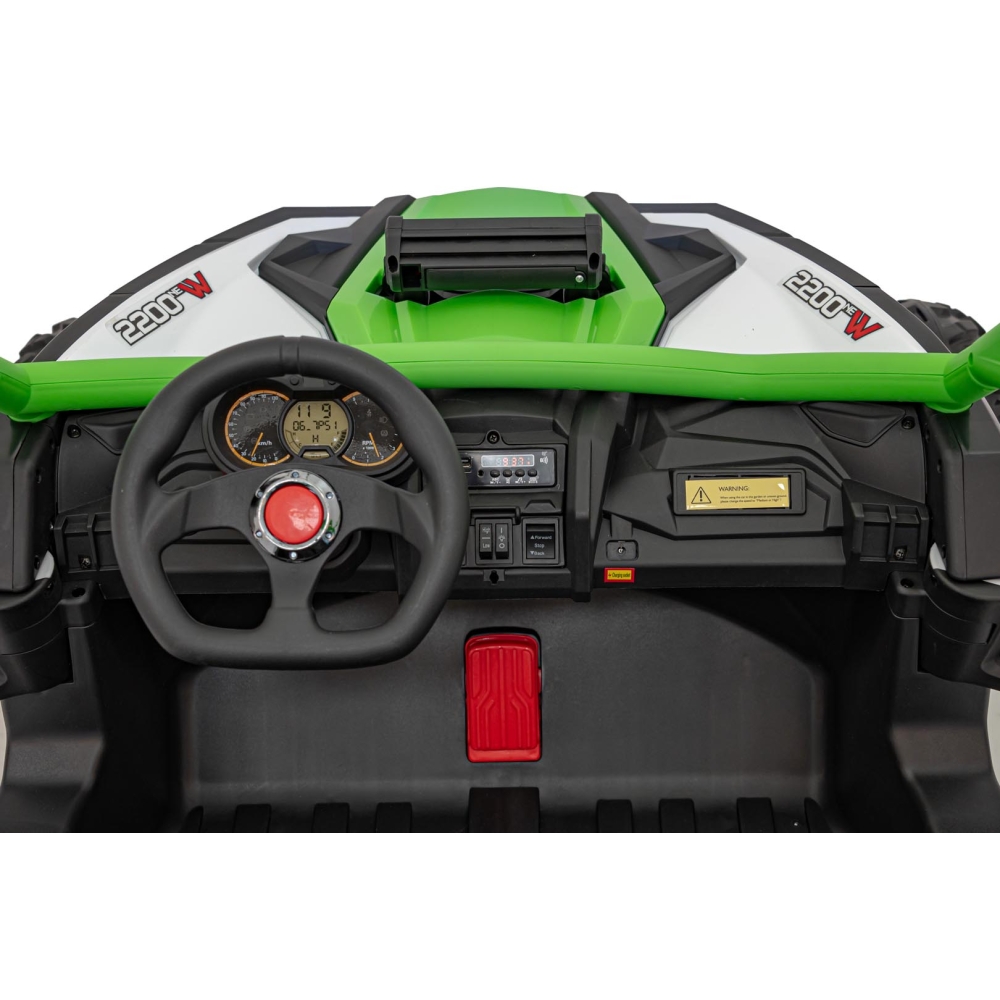 Dvivietis elektrinis Buggy SR SUPER 66, Green-Elektromobiliai vaikams, Keturračiai ir bagiai-e-vaikas