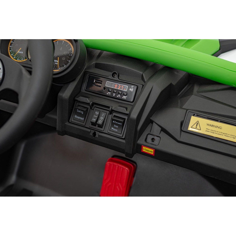 Dvivietis elektrinis Buggy SR SUPER 66, Green-Elektromobiliai vaikams, Keturračiai ir bagiai-e-vaikas