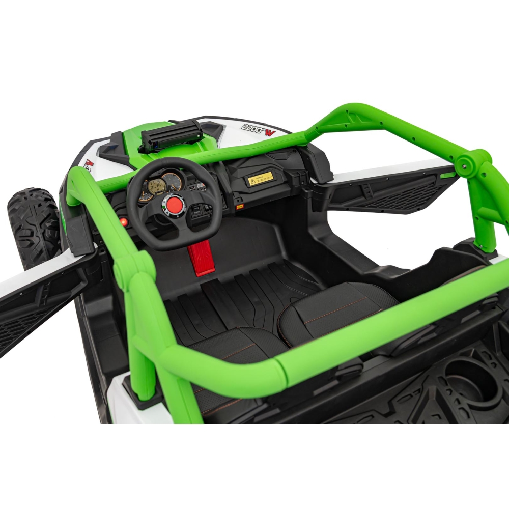 Dvivietis elektrinis Buggy SR SUPER 66, Green-Elektromobiliai vaikams, Keturračiai ir bagiai-e-vaikas