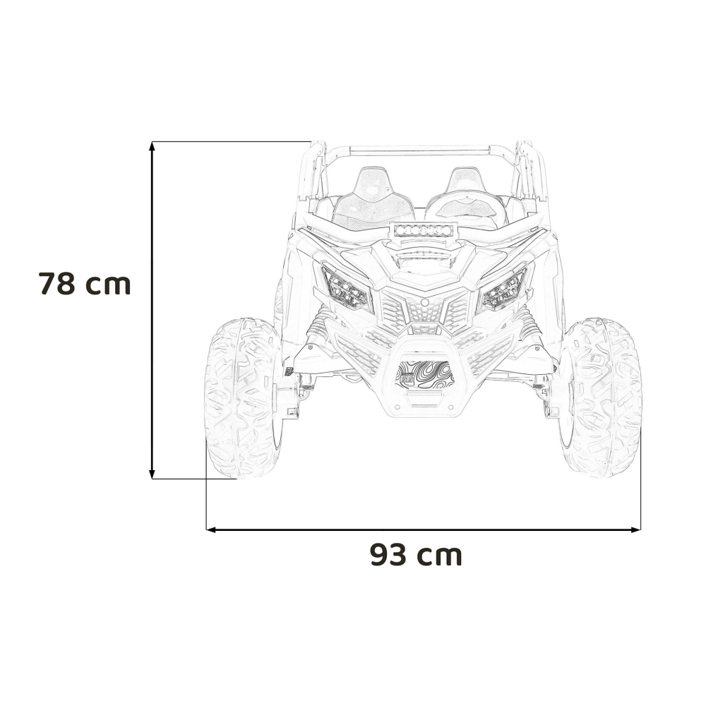 Dvivietis elektrinis Buggy SR SUPER 66, Orange-Elektromobiliai vaikams, Keturračiai ir bagiai-e-vaikas