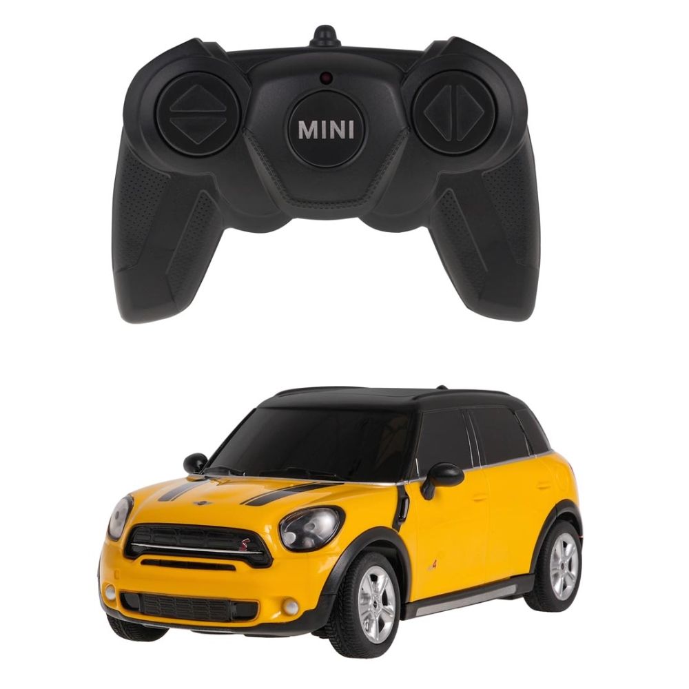 Nuotoliniu būdu valdomas R/C 1:24 Mini Countryman RASTAR, geltonas