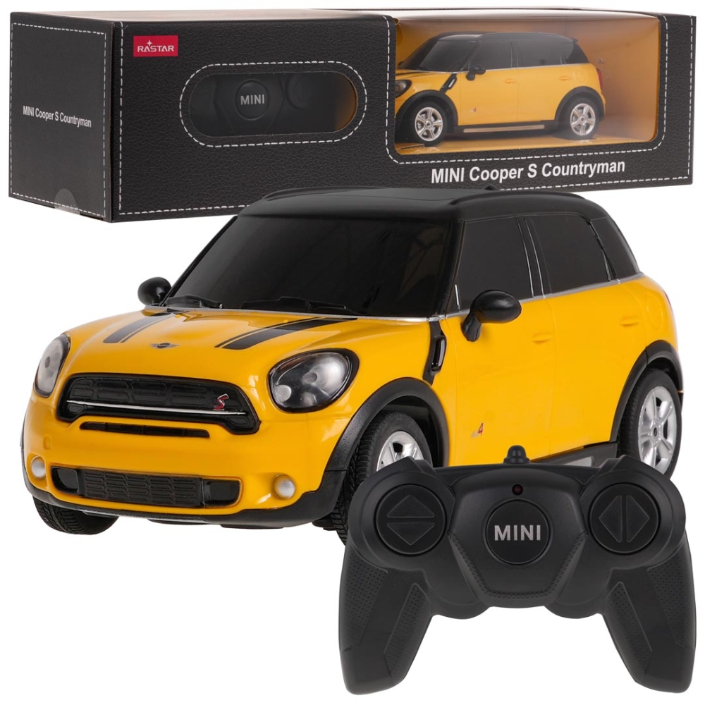 Nuotoliniu būdu valdomas R/C 1:24 Mini Countryman RASTAR, geltonas
