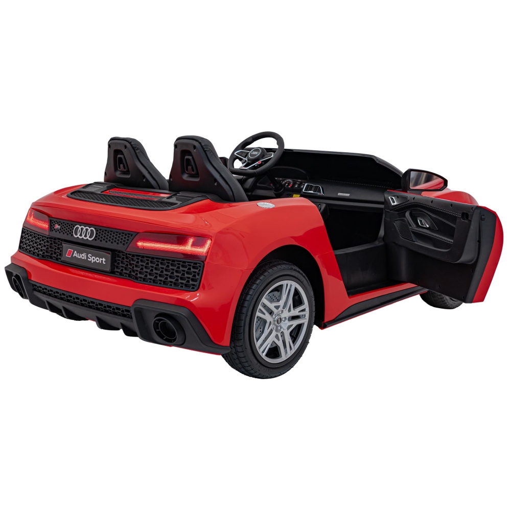 Dvivietis elektromobilis Audi Spyder R8 LIFT, Red-Elektromobiliai vaikams, Mašinos-e-vaikas