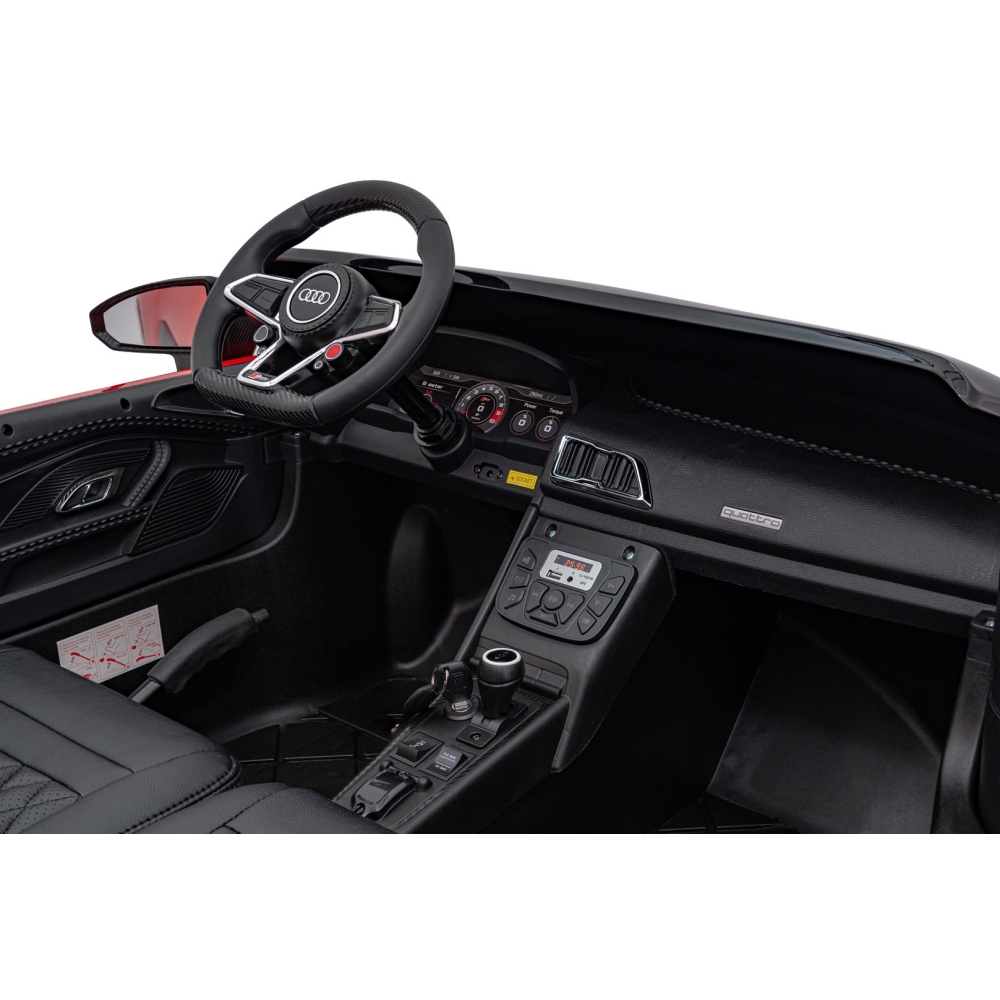 Dvivietis elektromobilis Audi Spyder R8 LIFT, Red-Elektromobiliai vaikams, Mašinos-e-vaikas