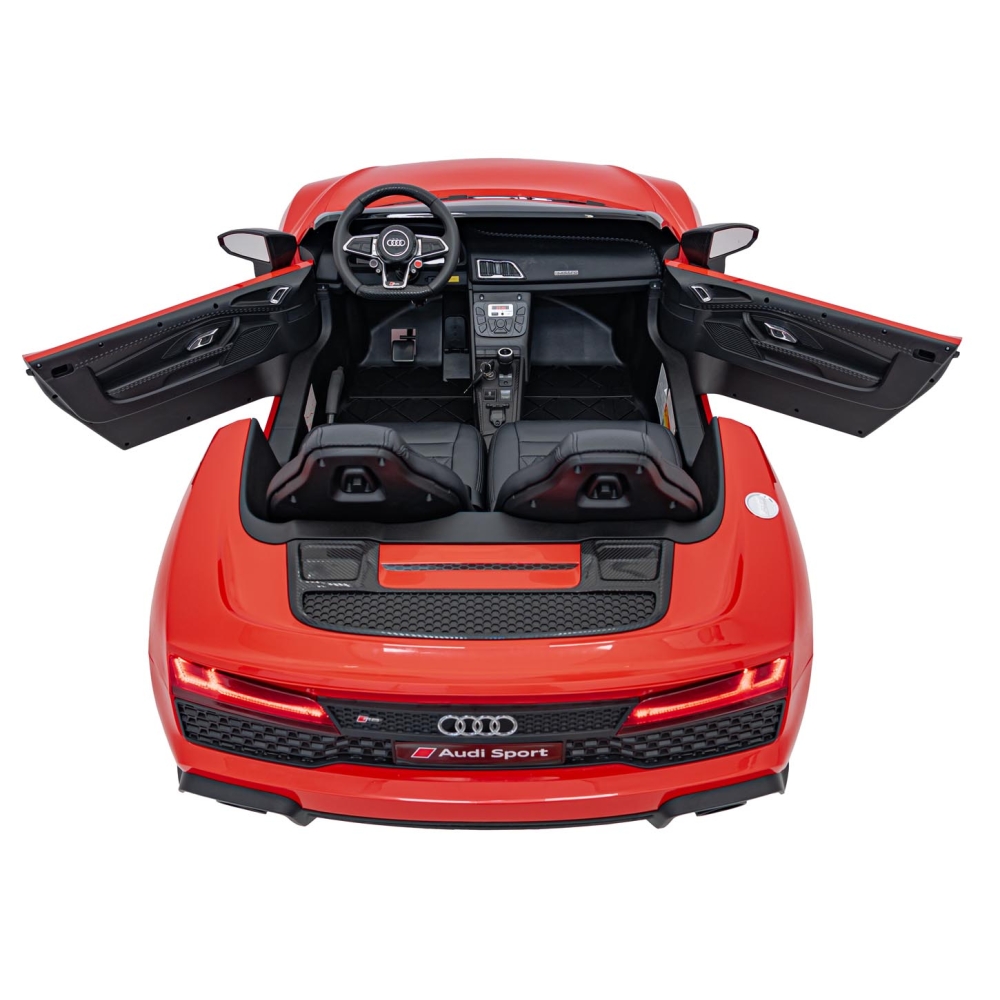 Dvivietis elektromobilis Audi Spyder R8 LIFT, Red-Elektromobiliai vaikams, Mašinos-e-vaikas