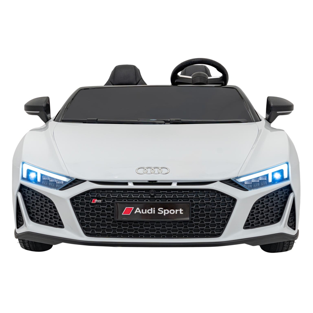 Dvivietis elektromobilis Audi Spyder R8 LIFT, White-Elektromobiliai vaikams, Mašinos-e-vaikas