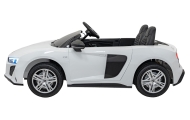 Dvivietis elektromobilis Audi Spyder R8 LIFT, White-Elektromobiliai vaikams, Mašinos-e-vaikas