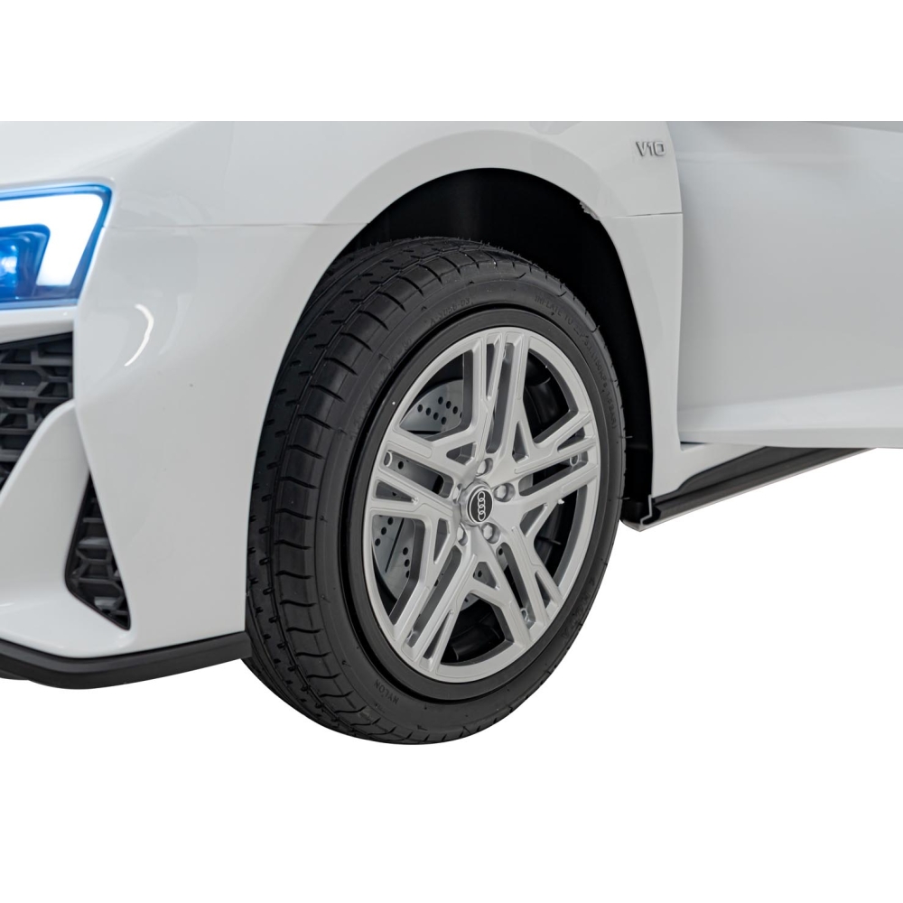 Dvivietis elektromobilis Audi Spyder R8 LIFT, White-Elektromobiliai vaikams, Mašinos-e-vaikas