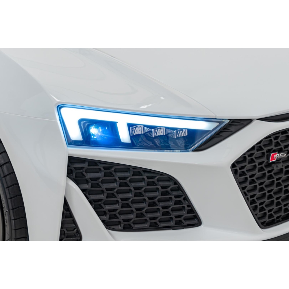 Dvivietis elektromobilis Audi Spyder R8 LIFT, White-Elektromobiliai vaikams, Mašinos-e-vaikas