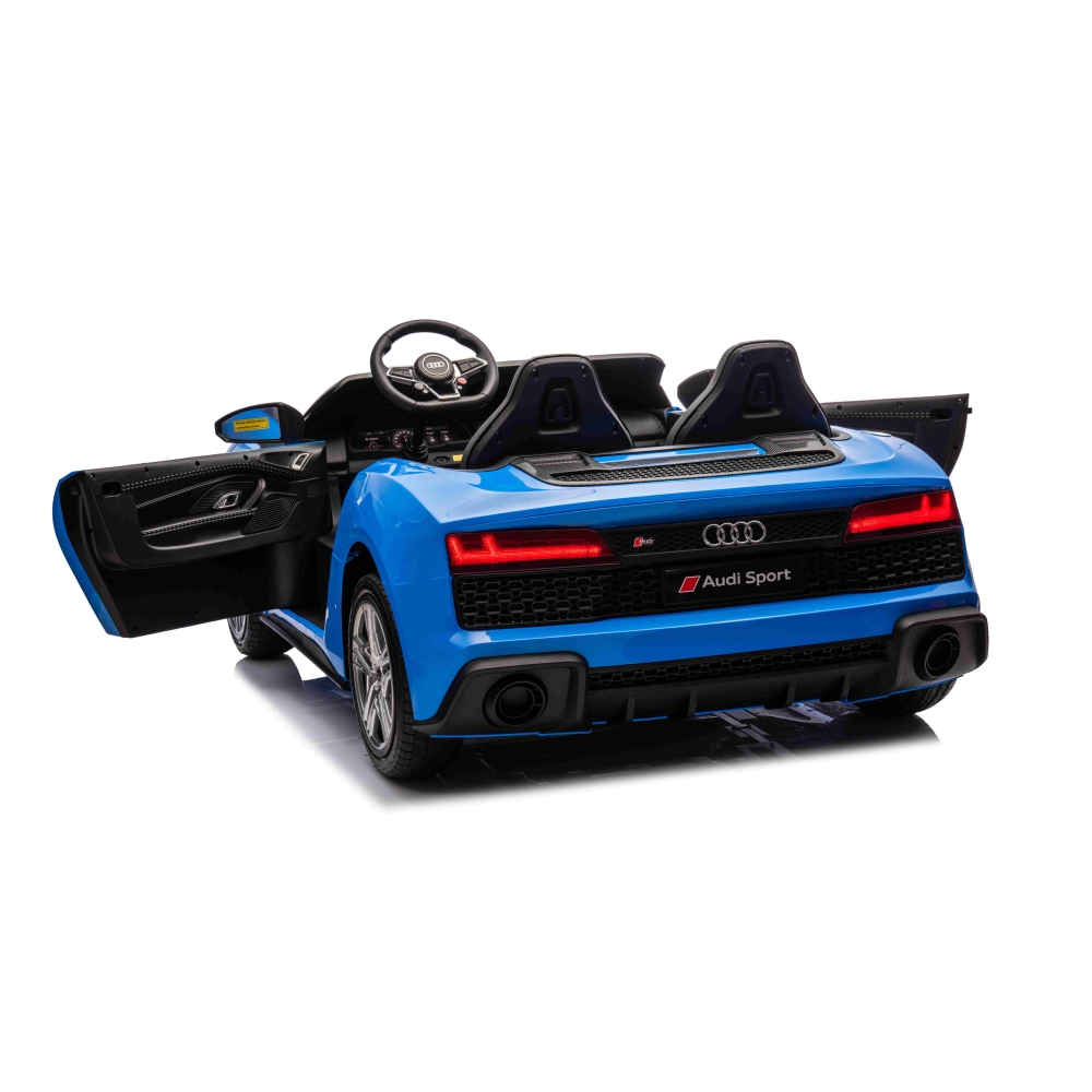 Dvivietis elektromobilis Audi Spyder R8 LIFT, Blue-Elektromobiliai vaikams, Mašinos-e-vaikas