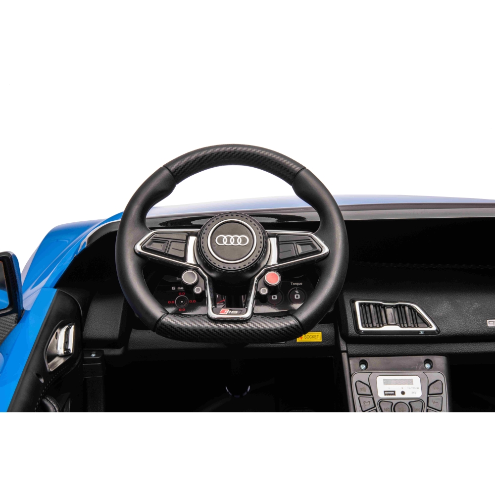 Dvivietis elektromobilis Audi Spyder R8 LIFT, Blue-Elektromobiliai vaikams, Mašinos-e-vaikas