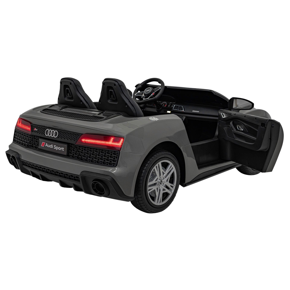 Dvivietis elektromobilis Audi Spyder R8 LIFT, Grey-Elektromobiliai vaikams, Mašinos-e-vaikas
