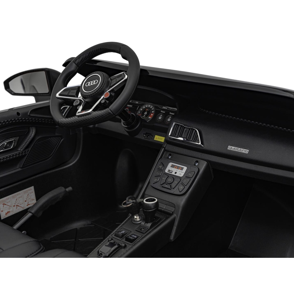 Dvivietis elektromobilis Audi Spyder R8 LIFT, Grey-Elektromobiliai vaikams, Mašinos-e-vaikas