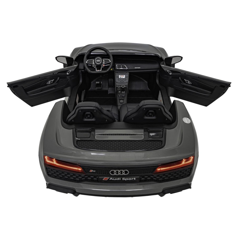 Dvivietis elektromobilis Audi Spyder R8 LIFT, Grey-Elektromobiliai vaikams, Mašinos-e-vaikas
