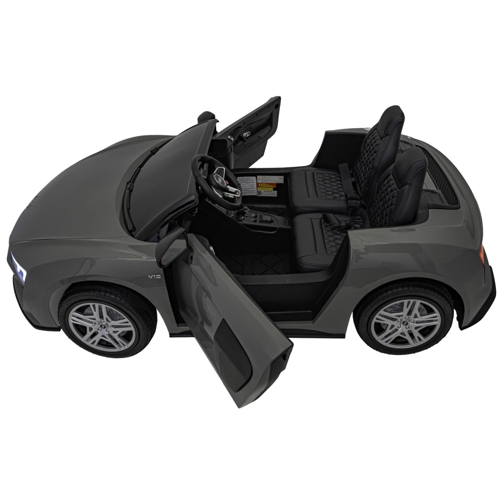 Dvivietis elektromobilis Audi Spyder R8 LIFT, Grey-Elektromobiliai vaikams, Mašinos-e-vaikas