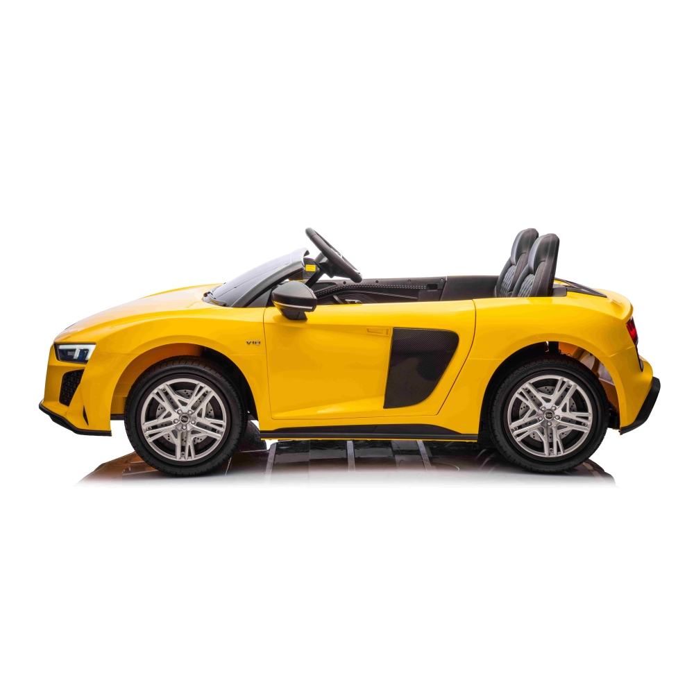Dvivietis elektromobilis Audi Spyder R8 LIFT, Yellow-Elektromobiliai vaikams, Mašinos-e-vaikas