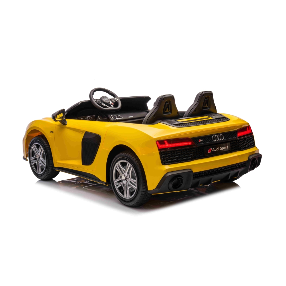 Dvivietis elektromobilis Audi Spyder R8 LIFT, Yellow-Elektromobiliai vaikams, Mašinos-e-vaikas