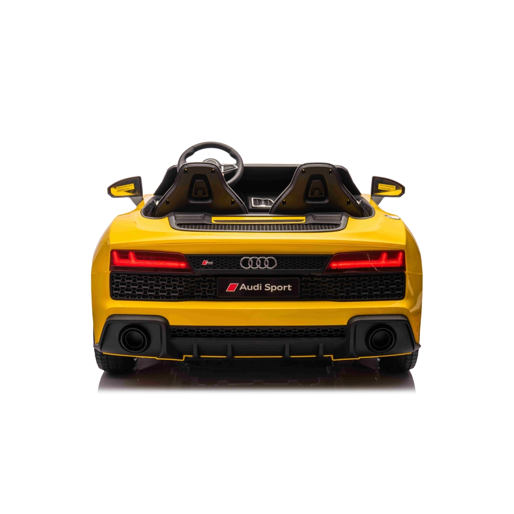 Dvivietis elektromobilis Audi Spyder R8 LIFT, Yellow-Elektromobiliai vaikams, Mašinos-e-vaikas