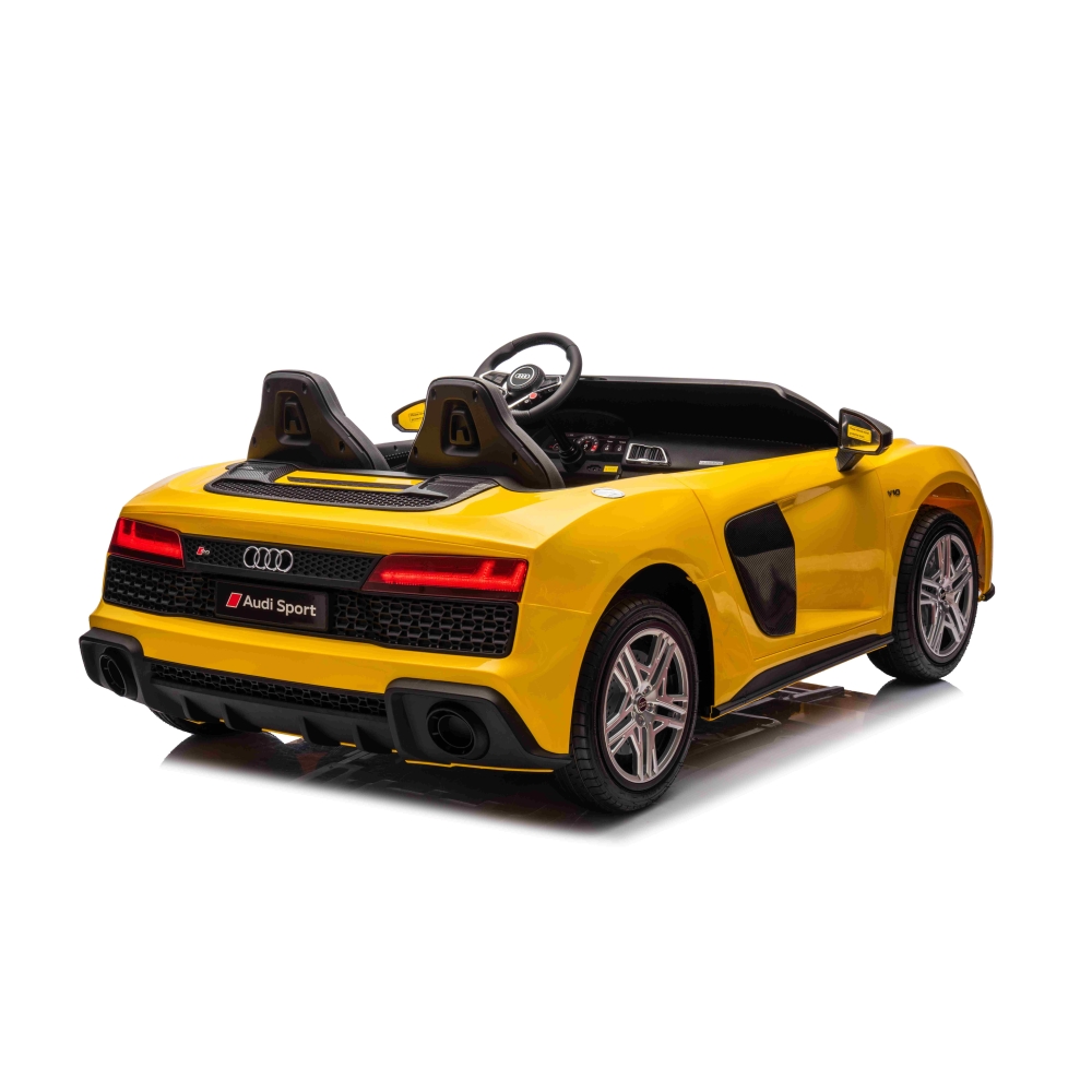 Dvivietis elektromobilis Audi Spyder R8 LIFT, Yellow-Elektromobiliai vaikams, Mašinos-e-vaikas