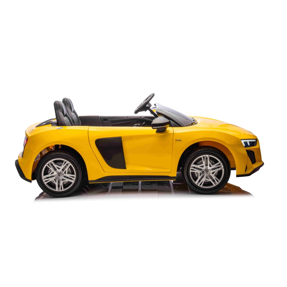 Dvivietis elektromobilis Audi Spyder R8 LIFT, Yellow-Elektromobiliai vaikams, Mašinos-e-vaikas