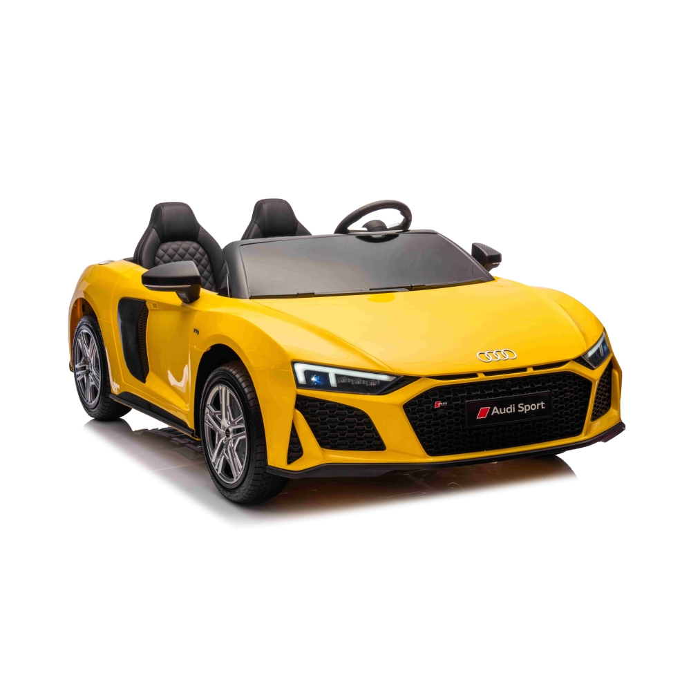 Dvivietis elektromobilis Audi Spyder R8 LIFT, Yellow-Elektromobiliai vaikams, Mašinos-e-vaikas