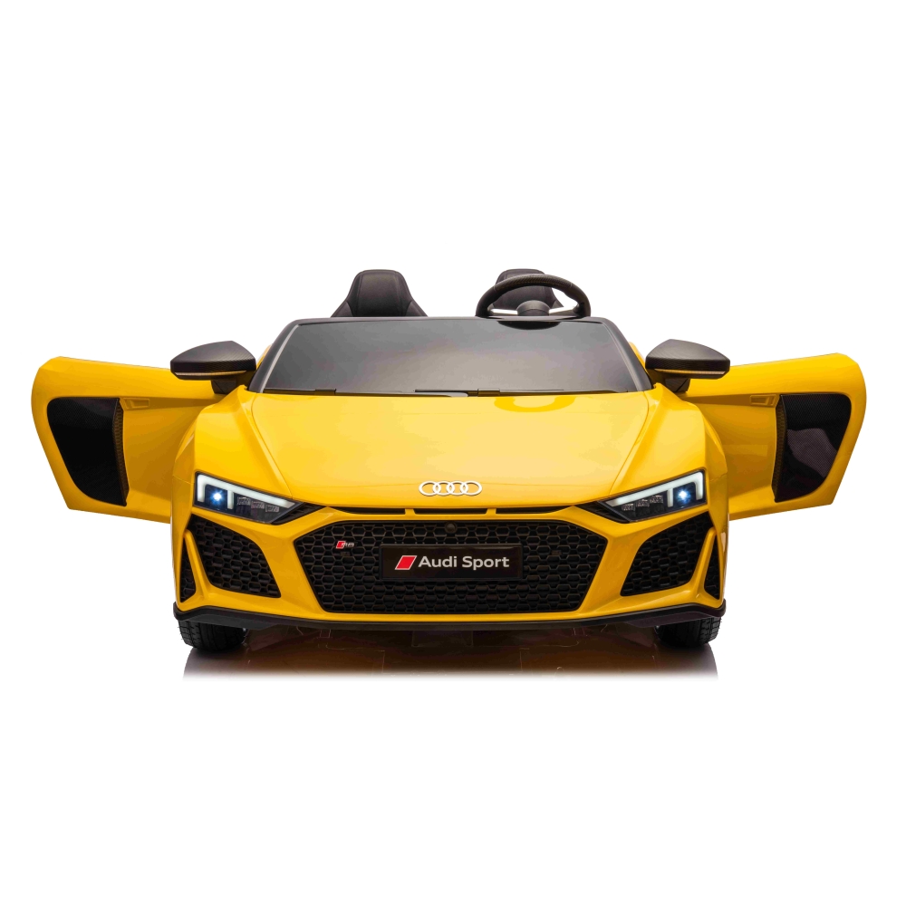 Dvivietis elektromobilis Audi Spyder R8 LIFT, Yellow-Elektromobiliai vaikams, Mašinos-e-vaikas