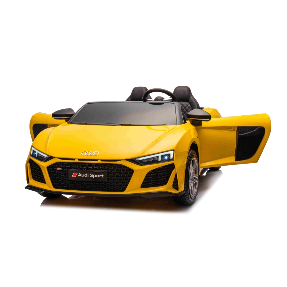 Dvivietis elektromobilis Audi Spyder R8 LIFT, Yellow-Elektromobiliai vaikams, Mašinos-e-vaikas