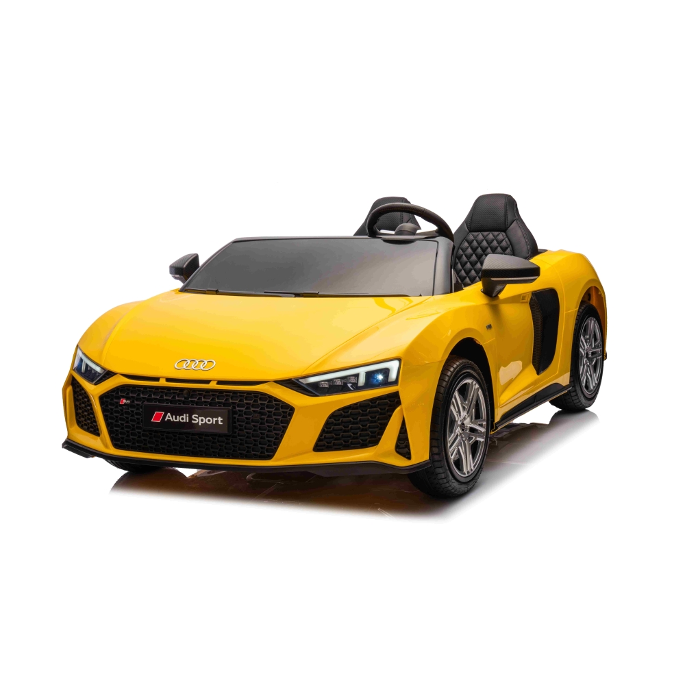 Dvivietis elektromobilis Audi Spyder R8 LIFT, Yellow-Elektromobiliai vaikams, Mašinos-e-vaikas