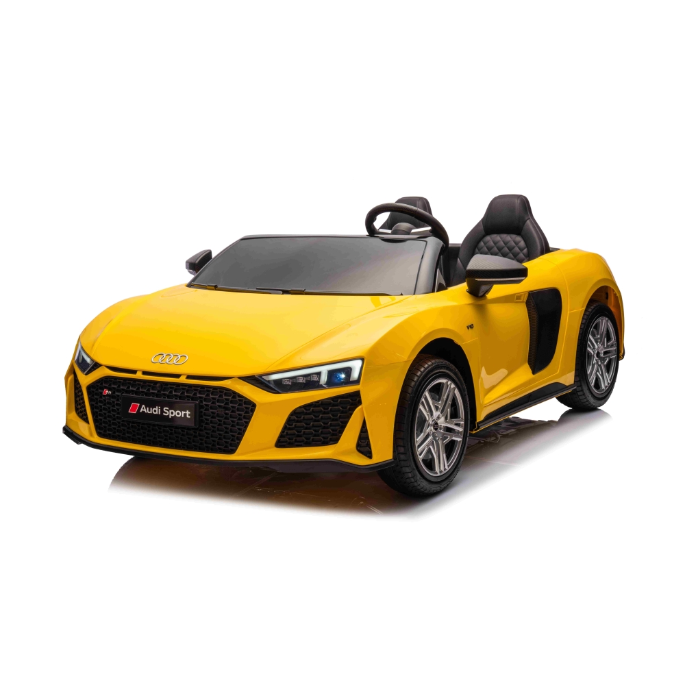 Dvivietis elektromobilis Audi Spyder R8 LIFT, Yellow-Elektromobiliai vaikams, Mašinos-e-vaikas