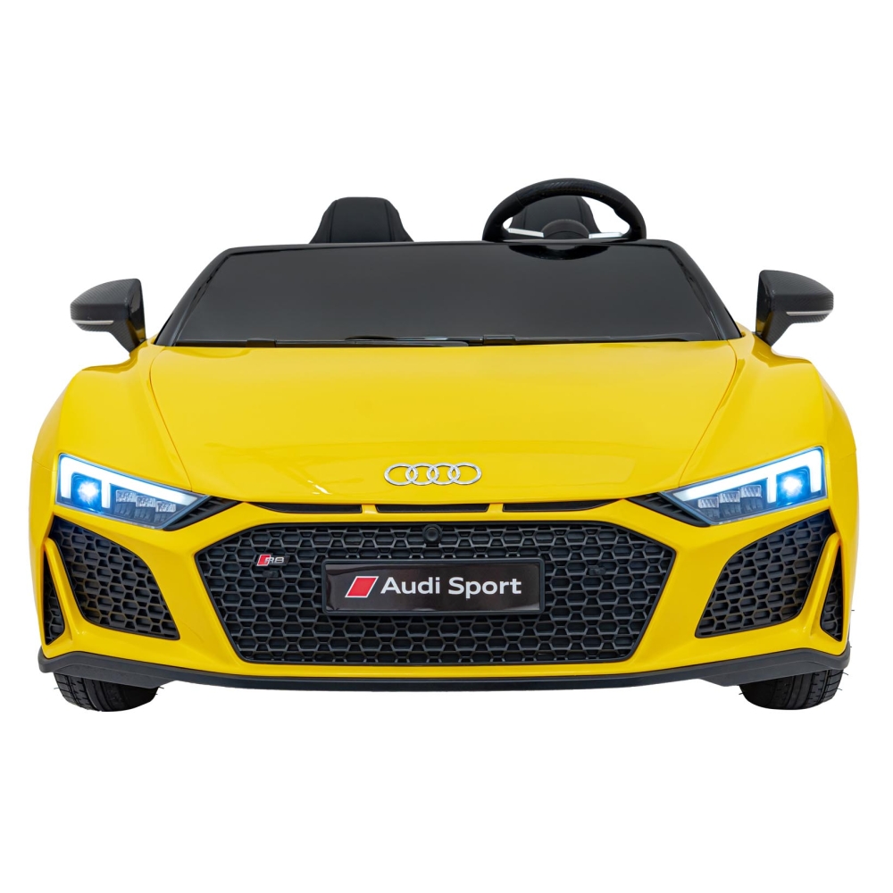 Dvivietis elektromobilis Audi Spyder R8 LIFT, Yellow-Elektromobiliai vaikams, Mašinos-e-vaikas