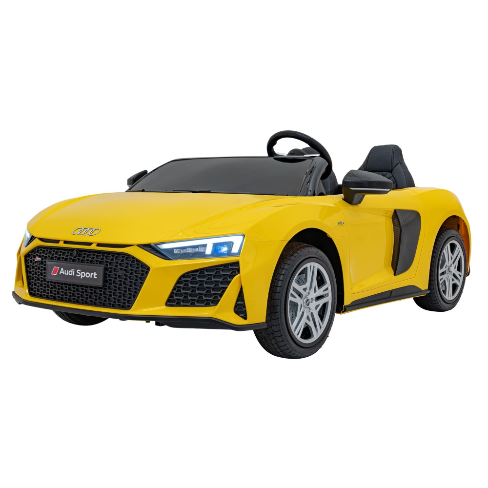 Dvivietis elektromobilis Audi Spyder R8 LIFT, Yellow-Elektromobiliai vaikams, Mašinos-e-vaikas